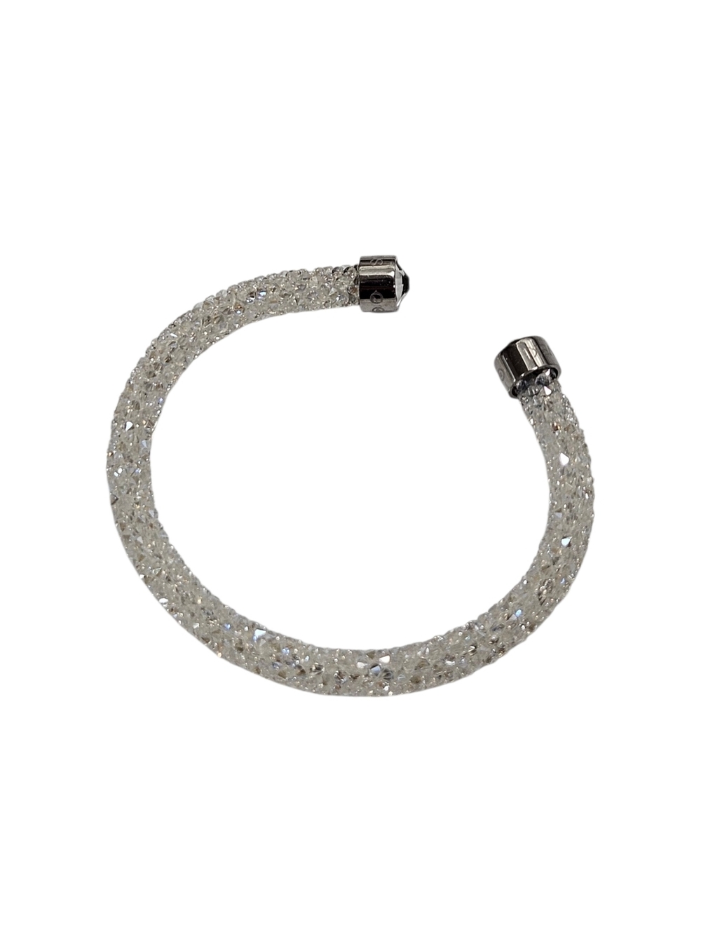 Swarovski Stardust Crystal Bangle Bracelet Clear Pavé 6.5"